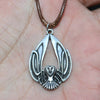 Viking Celt Fly Owl Necklace Barn Owl Pendant Necklaces Bird Charms Talisman Protection Wicca Necklace Witchcraft Witch Jewelry