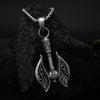 Viking Elements Human Chain Necklace Tree of Life Tomahawk Pendant Necklace Men's Vintage Pirate Necklace Hanging on the Neck