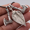 Viking Jewelry Sword Shield Odin Raven Wolf Axe Amulet Slavic Kolovrat Symbol Talisman Male Necklace
