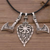Viking Jewelry Sword Shield Odin Raven Wolf Axe Amulet Slavic Kolovrat Symbol Talisman Male Necklace