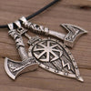 Viking Jewelry Sword Shield Odin Raven Wolf Axe Amulet Slavic Kolovrat Symbol Talisman Male Necklace
