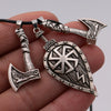 Viking Jewelry Sword Shield Odin Raven Wolf Axe Amulet Slavic Kolovrat Symbol Talisman Male Necklace