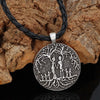 Viking Jewelry Tree of Life Family Round Pendant Necklace Men's Women's Necklace Retro Metal Accessories Party Jewelry