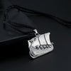 Viking Long Ship Sailing Boat Pendant Necklace For Women Men Celtic Jewelry Sailing Ship Retro Necklace Coliier Accessories