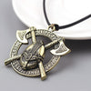 Viking Men Odin Raven Slavic Amulet Sword Axe Helmet Pendant Necklaces Jewelry Vintage Odin Runes Celtics Knot Amulet Chokers