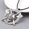 Viking Men Odin Raven Slavic Amulet Sword Axe Helmet Pendant Necklaces Jewelry Vintage Odin Runes Celtics Knot Amulet Chokers