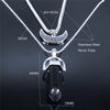 Viking Moon Stainless Steel Layered Necklace Black Color Hexagonal Column Quartz Jewelry colgantes mujer moda N3743S02