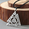 Viking Rune Slavic Necklace Men Raven Zodiac Hammer Compass Pendant Vintage Amulet Jewelry Women Necklaces Male Collier