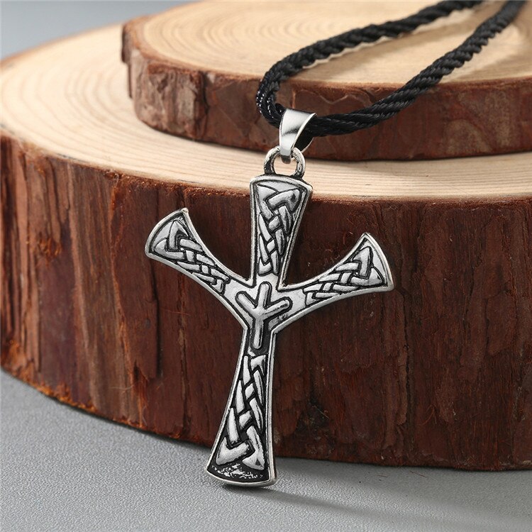 Viking Rune Slavic Necklace Men Raven Zodiac Hammer Compass Pendant Vintage Amulet Jewelry Women Necklaces Male Collier