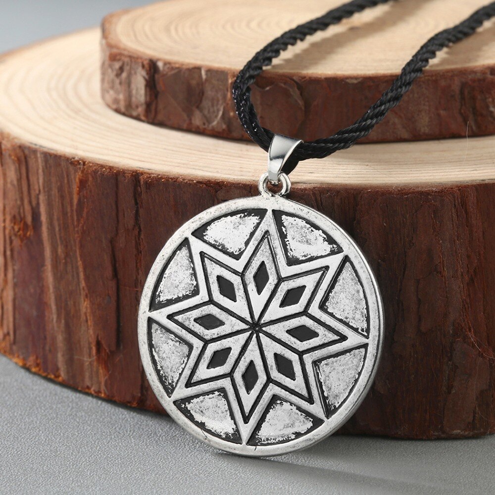 Viking Rune Slavic Necklace Men Raven Zodiac Hammer Compass Pendant Vintage Amulet Jewelry Women Necklaces Male Collier