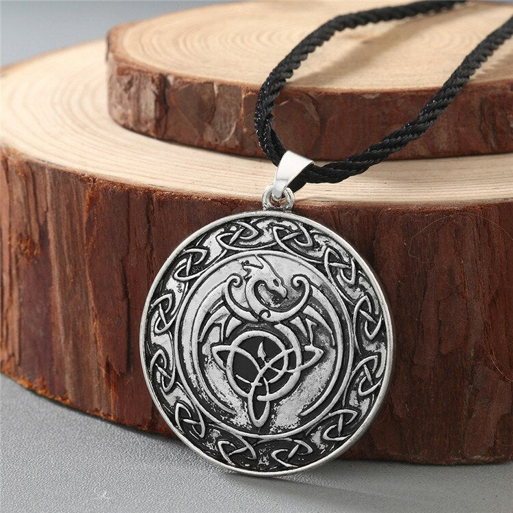 Viking Rune Slavic Necklace Men Raven Zodiac Hammer Compass Pendant Vintage Amulet Jewelry Women Necklaces Male Collier