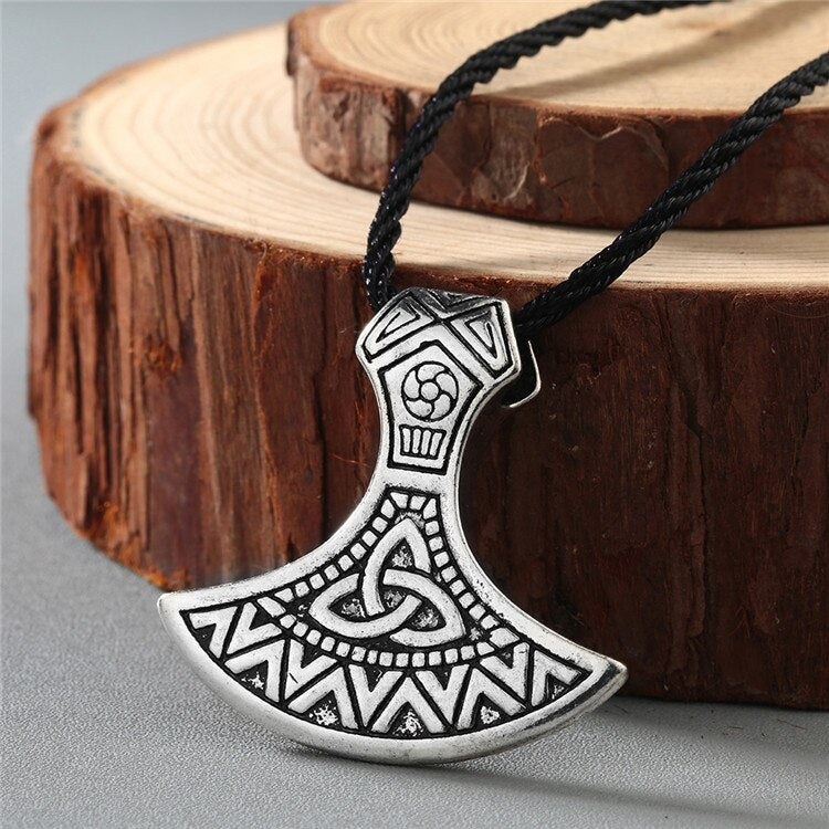 Viking Rune Slavic Necklace Men Raven Zodiac Hammer Compass Pendant Vintage Amulet Jewelry Women Necklaces Male Collier