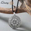 Viking Rune Slavic Necklace Men Raven Zodiac Hammer Compass Pendant Vintage Amulet Jewelry Women Necklaces Male Collier