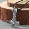Viking Rune Slavic Necklace Men Raven Zodiac Hammer Compass Pendant Vintage Amulet Jewelry Women Necklaces Male Collier