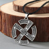 Viking Rune Slavic Necklace Men Raven Zodiac Hammer Compass Pendant Vintage Amulet Jewelry Women Necklaces Male Collier