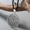 Viking Rune Slavic Necklace Men Vegvisir Compass Pendant Nordic Talisman Vintage Amulet Jewelry Male Collar