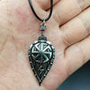 Viking Shield Necklace Pendant Slavic Amulet Sword Axe Shield Rune Pendant Viking Pirate Jewelry Talisman Necklace For Women Men