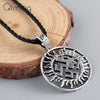 Viking Son Of Sun Sloar Kolovrat Necklace Slavic Amulet Pendants For Necklace Scandinavian Norse Round Jewelry