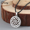Viking Valknut Pendant Men's Necklace Round Pagan Religious Man Slavic Women Steampunk Jewelry Tibetan Necklace Amulet