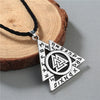 Viking Valknut Pendant Men's Necklace Round Pagan Religious Man Slavic Women Steampunk Jewelry Tibetan Necklace Amulet