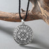 Viking Vegvisir Compass Necklace Talisman Viking Elder Futhark Rune Pendant Valknut Pagan Amulet Vegvisir Scandinavian Norse Gif