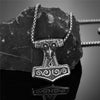 Vikings Anchor Raven Necklace Men Stainless Steel Norse Amulet Runes Odin Hammer Mjolnir Pendant Scandinavian Male Jewelry Gifts