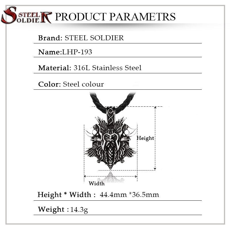 Vikings Pendant Nordic Viking Axe Warrior  Necklace Stainless Steel Chain Necklace Norse Viking Jewelry