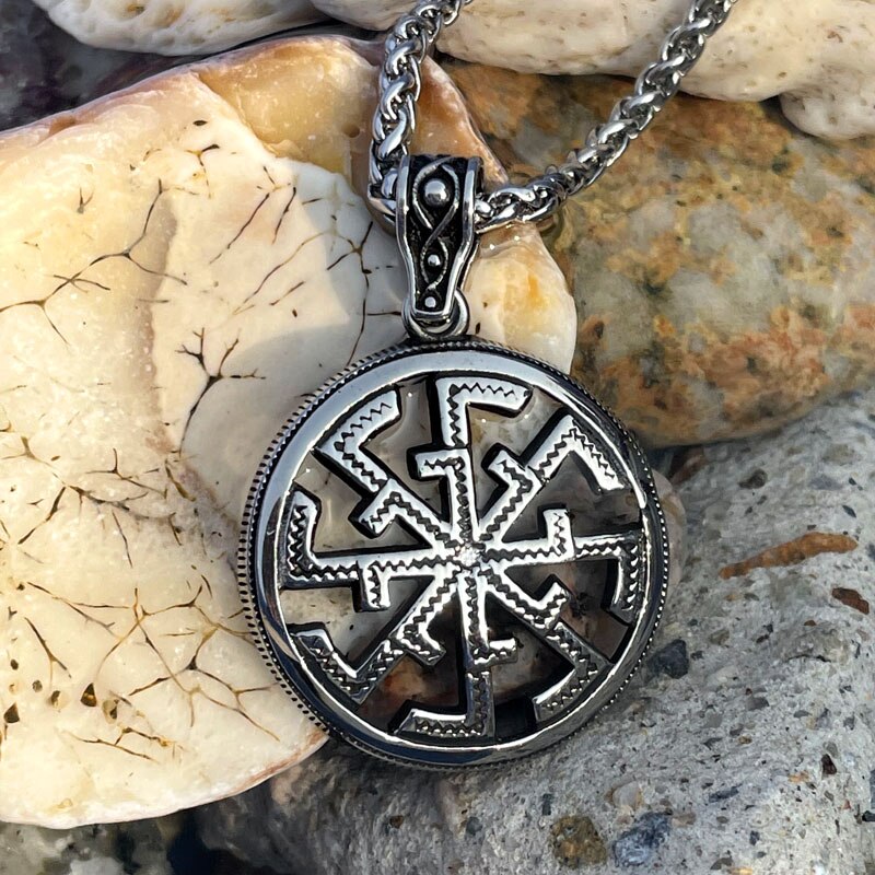 Vikings Pendant Valknut Scandinavian  Necklace Stainless Steel Chain Necklace Norse Viking Jewelry BP8-163