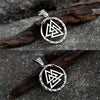 Vikings PendantValknut Scandinavian Necklace Stainless Steel Chain Necklace Norse Viking Jewelry BP8-504