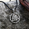Vikings PendantValknut Scandinavian Necklace Stainless Steel Chain Necklace Norse Viking Jewelry BP8-504