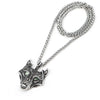 Vikings Wolf head Rune Necklaces Men Vegvisir Stainless Steel Amulet Pendant Nordic Myth Scandinavian Male Jewelry
