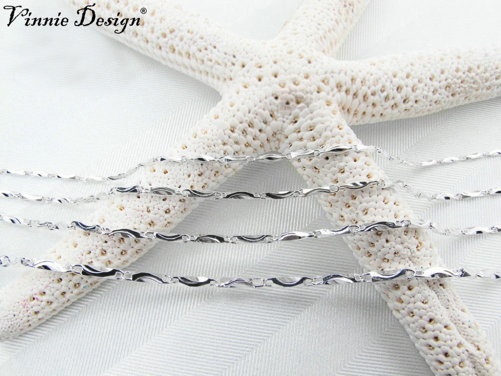 Jewelry Top Quality 100% Real Pure 925 Sterling Silver Ingot Chain Necklaces Fine Jewelry for Women Men