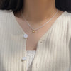 Vintage 925 Sterling Silver Necklace Sparkling Clavicle Chain Green Diamond Gypsophila Pendant Necklace Women's Wedding Jewelry