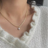 Vintage 925 Sterling Silver Necklace Sparkling Clavicle Chain Green Diamond Gypsophila Pendant Necklace Women's Wedding Jewelry
