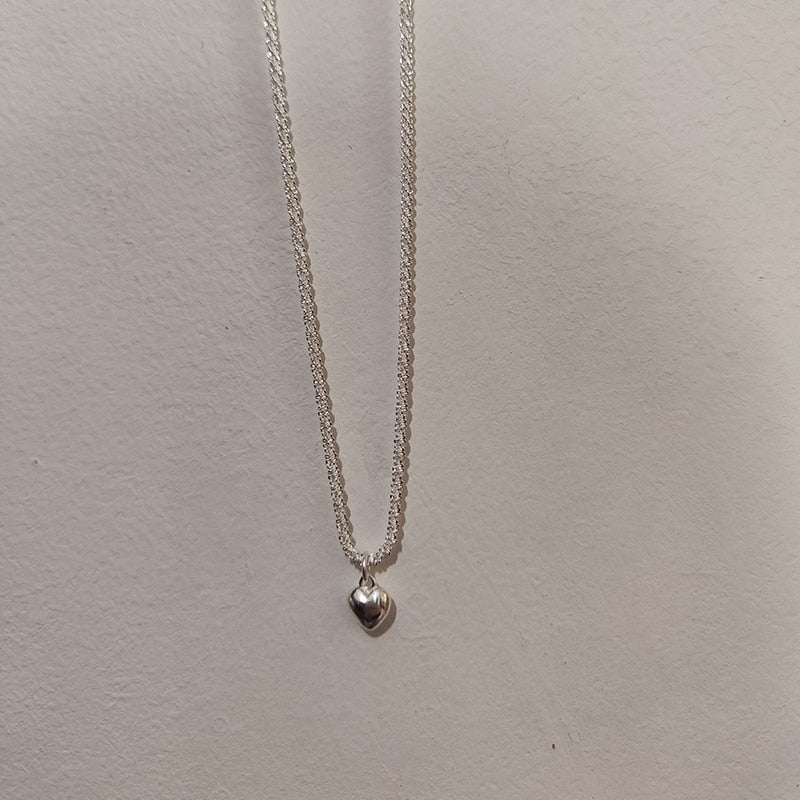 Vintage 925 Sterling Silver Necklace Sparkling Clavicle Chain Green Diamond Gypsophila Pendant Necklace Women's Wedding Jewelry
