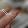 Vintage 925 Sterling Silver Necklace Sparkling Clavicle Chain Green Diamond Gypsophila Pendant Necklace Women's Wedding Jewelry