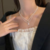 Vintage 925 Sterling Silver Necklace Sparkling Clavicle Chain Green Diamond Gypsophila Pendant Necklace Women's Wedding Jewelry