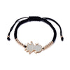 Vintage Adjustable Handmade Bracelet For Girl Gold/Silvery/Rose Crystal Cute Girl Braided Rope Chain Bracelet For Women Jewelry