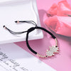 Vintage Adjustable Handmade Bracelet For Girl Gold/Silvery/Rose Crystal Cute Girl Braided Rope Chain Bracelet For Women Jewelry