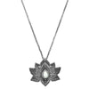 Vintage Alloy Mandala Lotus Flower Pendant Necklaces For Women Charm Leather Chain Amulet Yoga Jewelry