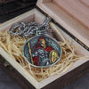 Vintage Ancient Greek Warrior Spartan Shield Pendant Necklace Punk Men's 316L Stainless Steel Party Necklace Biker Jewelry Gift