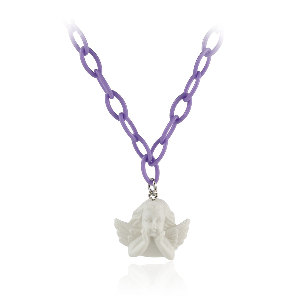 Vintage Angel Pearl Hollow Out Cloud Heart Cross Pendant Necklace For Women Punk Harajuku Hip Hop Baroque Choker Necklace 2021