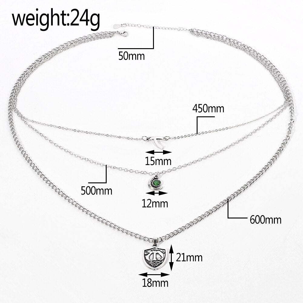 Vintage Anime The Seven Deadly Sins Meliodas Necklaces Nanatsu no Taizai Pendant Multilayer Necklace for Women Choker Jewelry