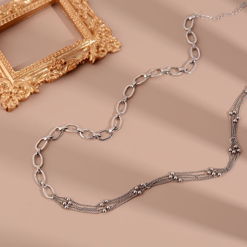 Vintage Asymmetry Women's Neck Chain Steampunk Aesthetic Necklaces Jewelry Accesories   Items GaaBou