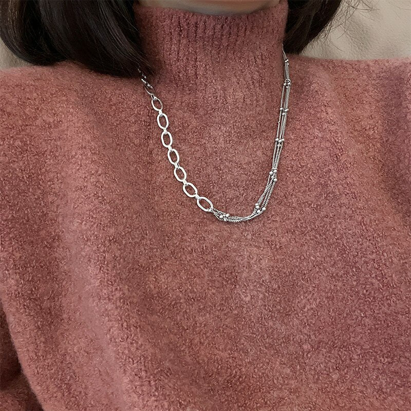 Vintage Asymmetry Women's Neck Chain Steampunk Aesthetic Necklaces Jewelry Accesories   Items GaaBou