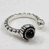 Vintage Authentic 100% 925 Sterling Silver Rings For Women Pearl Black Onyx Jewelry