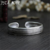 Vintage Bangle Famous S999 Thai Silver Bracelets & Bangles For Women Men Jewelry Antique Silver Cuff Bangle 12.20mm 18G WTB042