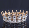 Vintage Baroque Queen King Bride Tiara Crown For Women Headdress Prom Bridal Wedding Tiaras and Crowns Hair Jewelry Accessories
