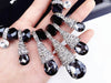Vintage Big Blue Grey Crystal Pendant Chokers Necklaces Women Rhinestone Tassel Chocker Jewelry Bijoux Fine Gifts