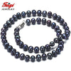 Vintage Black Pearl Choker Necklace for Women Party Jewelry Accessories Gifts 7-8MM Pearl Jewellery Wholesale FEIGE